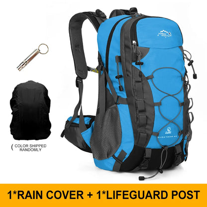 45L Foldable Hiking Backpack — Nylon, Adjustable Straps, Optional Rain Cover, 6 Colors