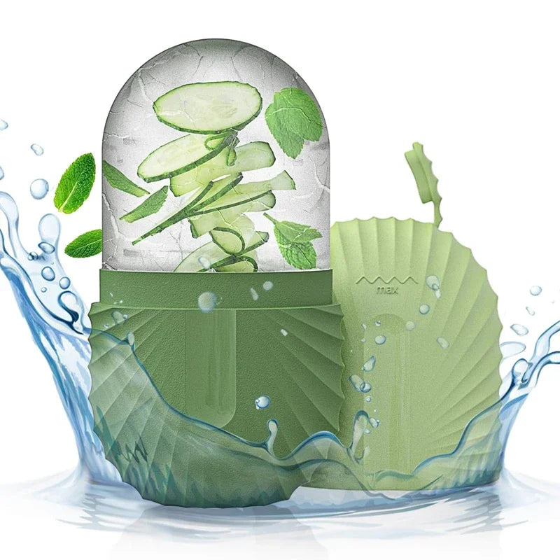 Silicone Ice Face Roller — Reduce Puffiness, Shrink Pores & Soothe Skin, Reusable, 7 Colors