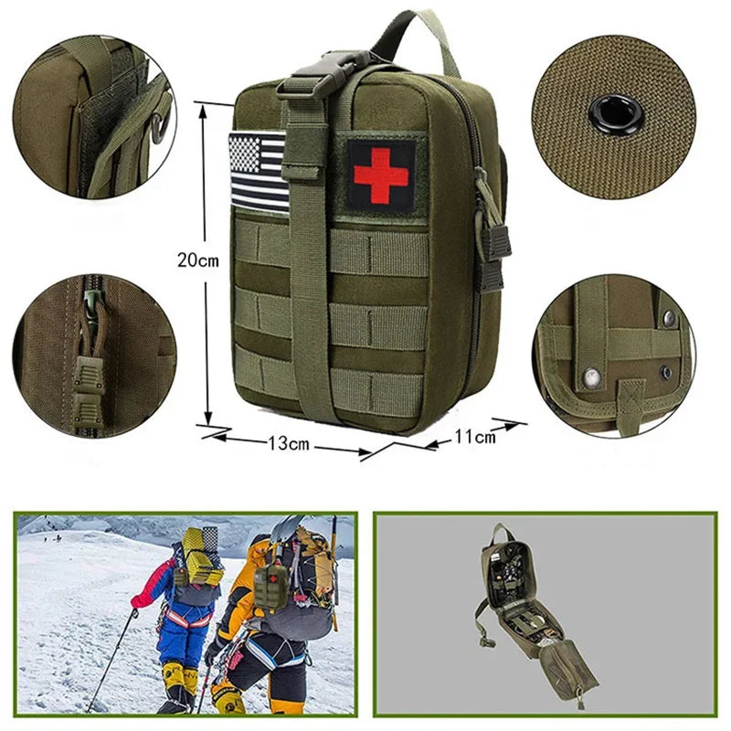 MOLLE IFAK Trauma Pouch — Tactical First Aid Bag for Camping, Hiking & Emergency Preparedness | Empty or Set