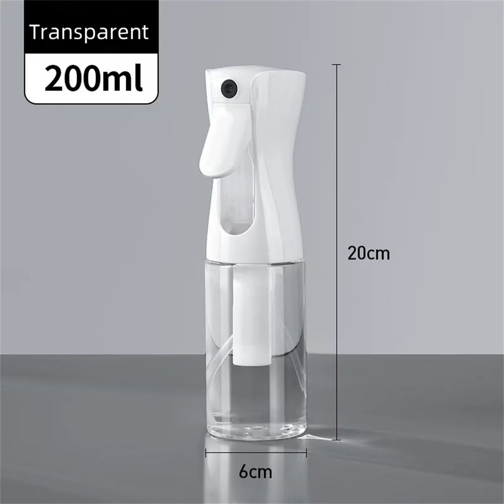 Refillable Fine Mist Spray Bottle — Continuous Trigger Spray, 200ml or 300ml, Hair, Skincare & Home Use