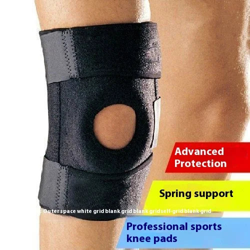 Hard Shell Knee Brace & Support — Spandex + Hard Protective Gear, One Size Fits All, Unisex, Basketball, Running, Squats