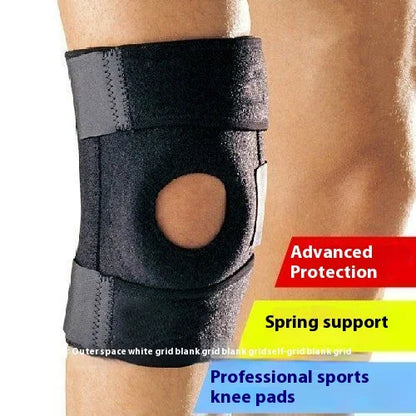 Hard Shell Knee Brace & Support — Spandex + Hard Protective Gear, One Size Fits All, Unisex, Basketball, Running, Squats