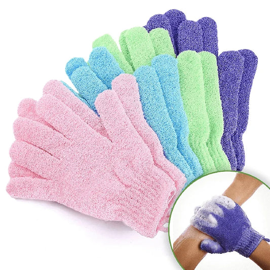 Exfoliating Bath Gloves — Double-Sided, All Skin Types, for Shower, Spa & Body Scrubs | 1, 3, 5 or 10 Pack