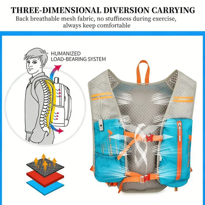 Running Hydration Vest Backpack — Ultralight Nylon, Reflective, Trail & Marathon, 4 Colors