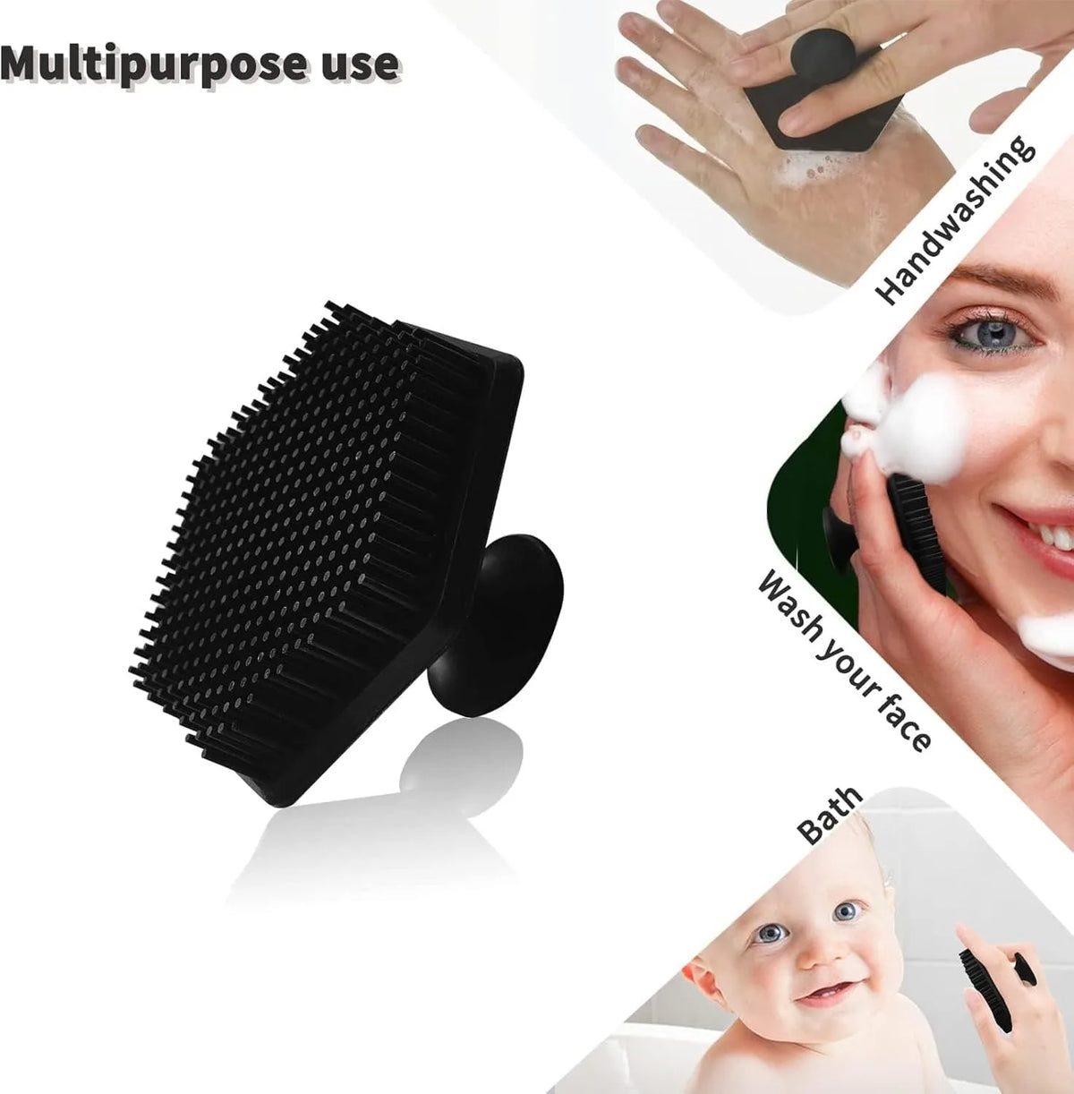 Silicone Facial Cleansing Brush — Deep Clean, Exfoliate & Skin Rejuvenation, Non-Electric, All Skin Types