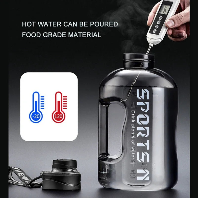 Large Capacity Water Bottle — 1.7L or 2.7L, BPA-Free Tritan, Gym, Hiking & Travel