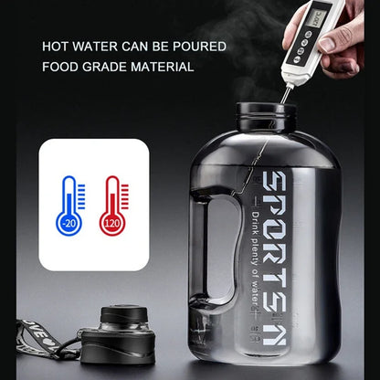 Large Capacity Water Bottle — 1.7L or 2.7L, BPA-Free Tritan, Gym, Hiking & Travel