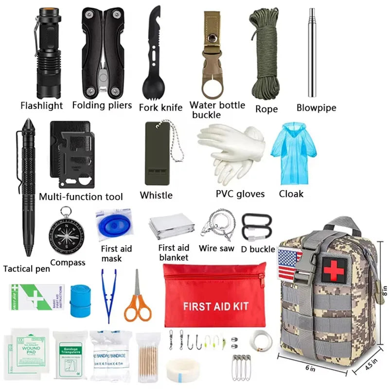 MOLLE IFAK Trauma Pouch — Tactical First Aid Bag for Camping, Hiking & Emergency Preparedness | Empty or Set