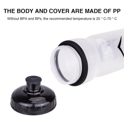 750ml MTB Cycling Water Bottle — BPA-Free PP, Squeeze & Spray, 53mm Wide Mouth