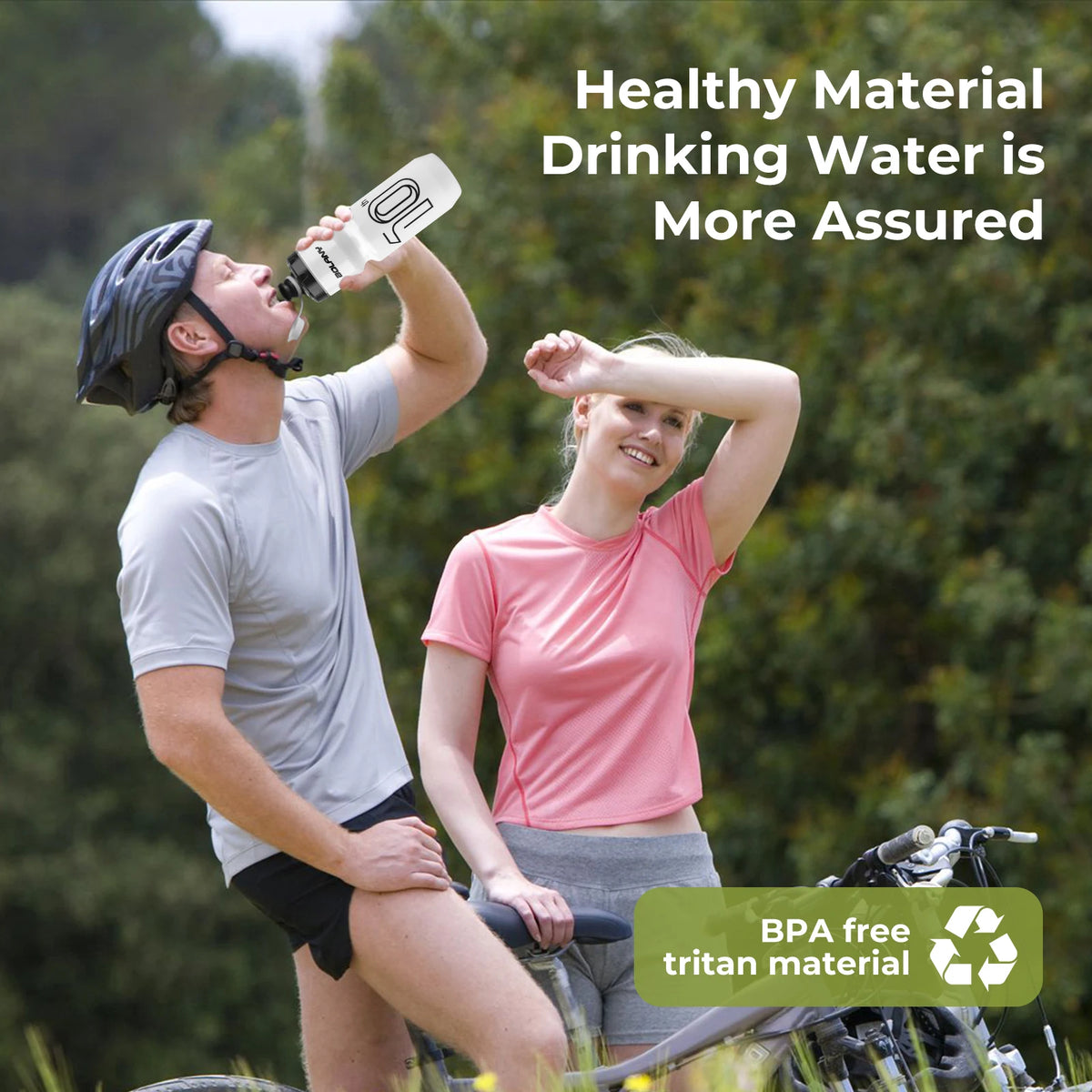 750ml Squeeze Sports Water Bottle — PP5 Plastic, Leak-Proof Lid, Cycling & Outdoor Use