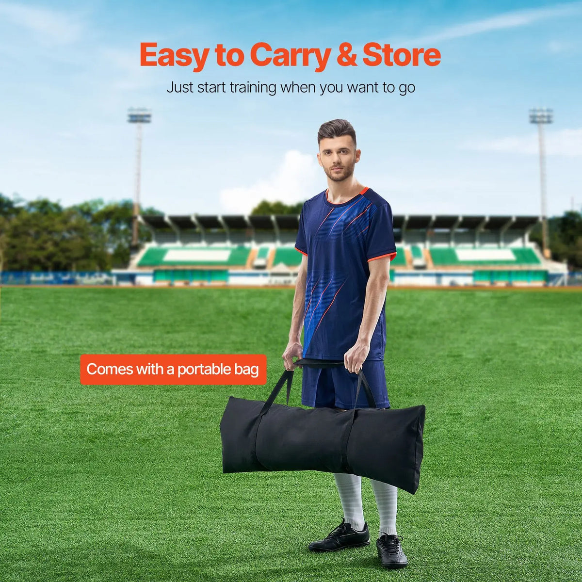 7x7 ft Soccer Rebounder Net — Portable Practice Wall for Passing, Volleys & Ball Control