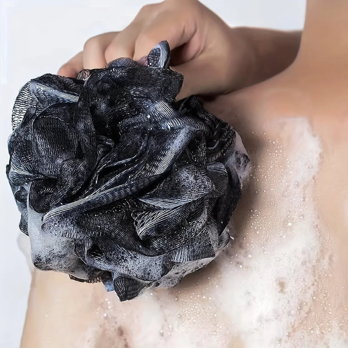 3-Piece Exfoliating Body Scrubber Set — Back Scrubber, Bath Glove & Loofah Sponge