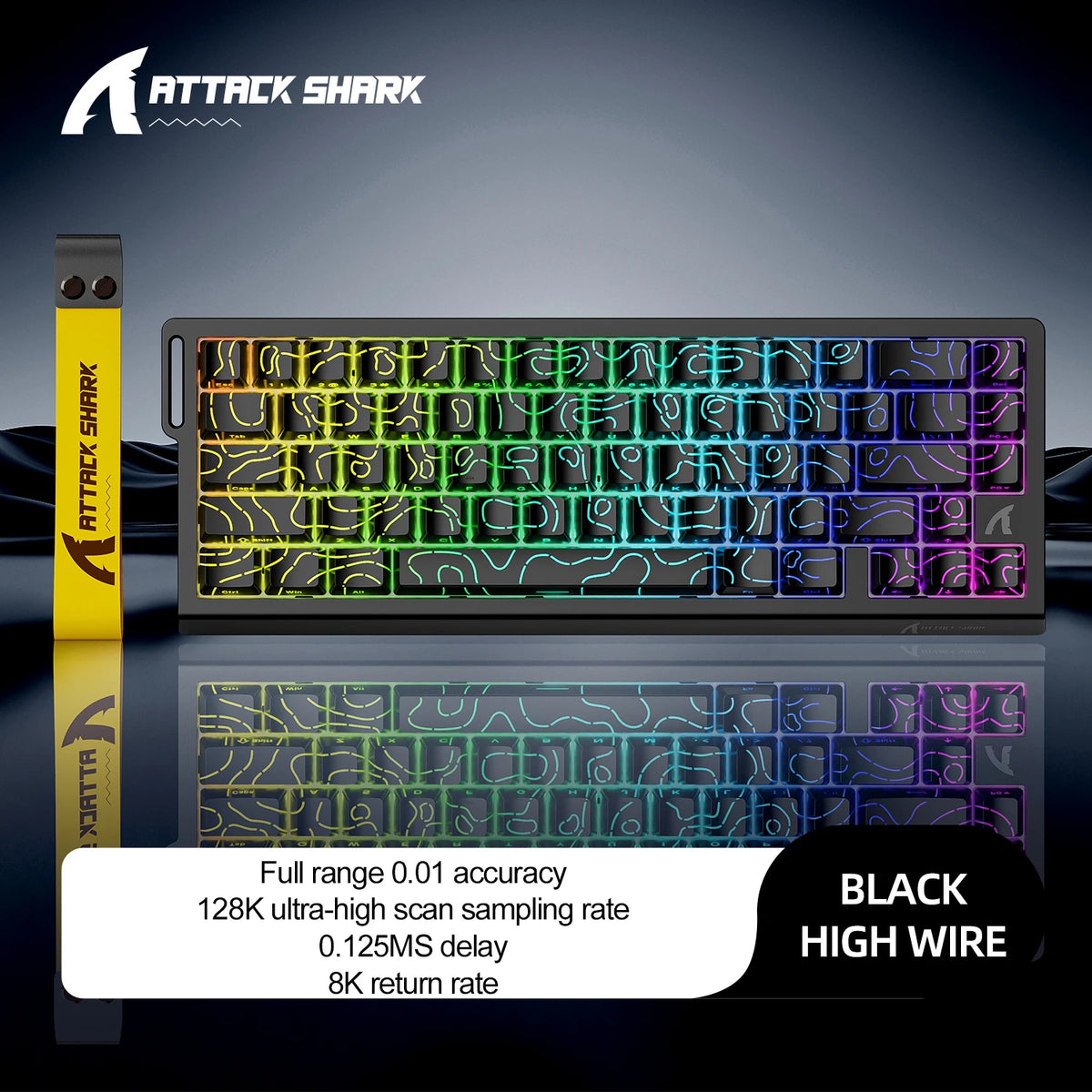 Attack Shark X68HE Magnetic Gaming Keyboard — 8000Hz Polling, 0.01mm Rapid Trigger, PBT Keycaps