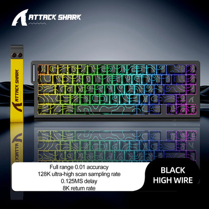 Attack Shark X68HE Magnetic Gaming Keyboard — 8000Hz Polling, 0.01mm Rapid Trigger, PBT Keycaps