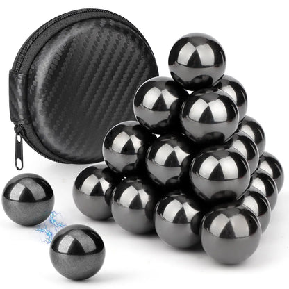 Magnetic Hematite Fidget Balls — 10-Pack Stress Relief Desk Toy for Adults & Teens