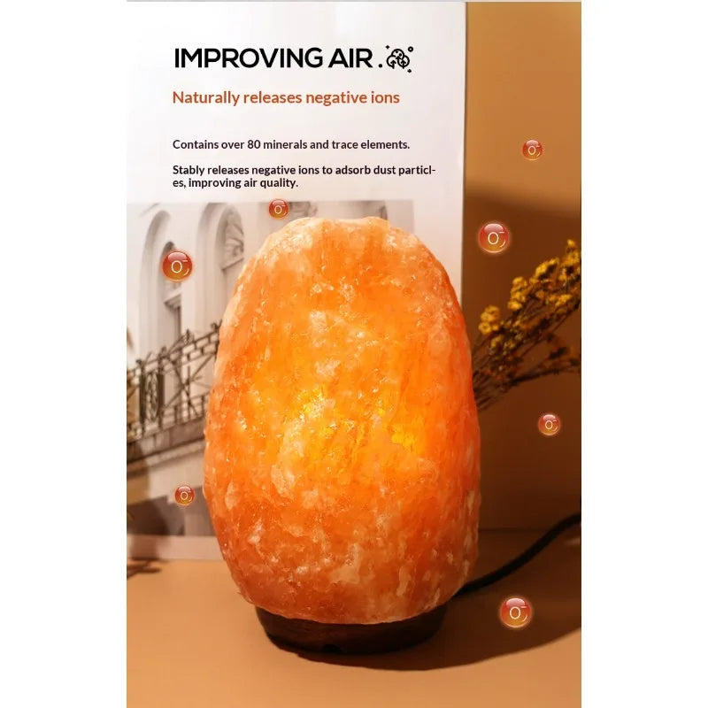Himalayan Salt Lamp — Natural Rock, Carved, Dimmer Switch, Bulb Included, 6 Styles, Multi-Plug