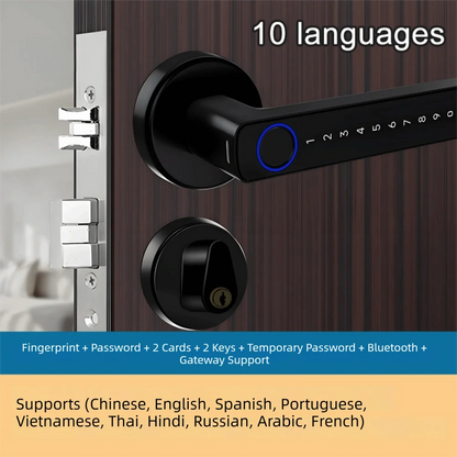 Remote Lock Smart Home Fingerprint Door Lock Smart Bluetooth Electronic Digital Door Handles WiFi Gateway Password