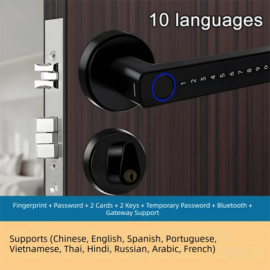 Remote Lock Smart Home Fingerprint Door Lock Smart Bluetooth Electronic Digital Door Handles WiFi Gateway Password