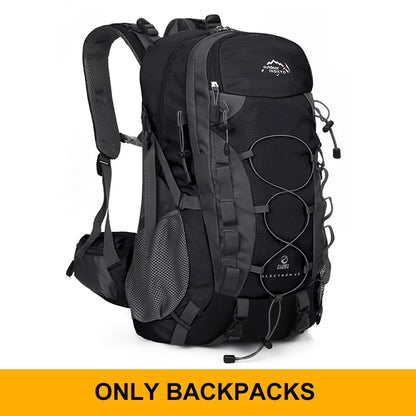 45L Foldable Hiking Backpack — Nylon, Adjustable Straps, Optional Rain Cover, 6 Colors