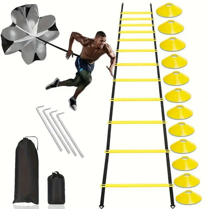 Speed Resistance Parachute Training Kit — Football & Soccer Fitness, PE + Nylon, Outdoor Sprint Training