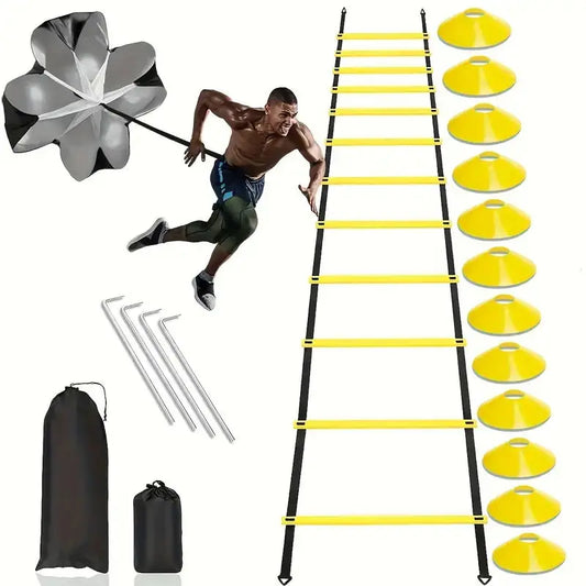 Speed Resistance Parachute Training Kit — Football & Soccer Fitness, PE + Nylon, Outdoor Sprint Training