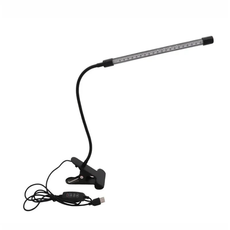Clip-On LED Desk Lamp — Dimmable Reading Light for Bedroom, Dorm & Study