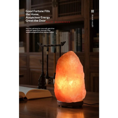 Himalayan Salt Lamp — Natural Rock, Carved, Dimmer Switch, Bulb Included, 6 Styles, Multi-Plug