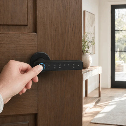 Remote Lock Smart Home Fingerprint Door Lock Smart Bluetooth Electronic Digital Door Handles WiFi Gateway Password