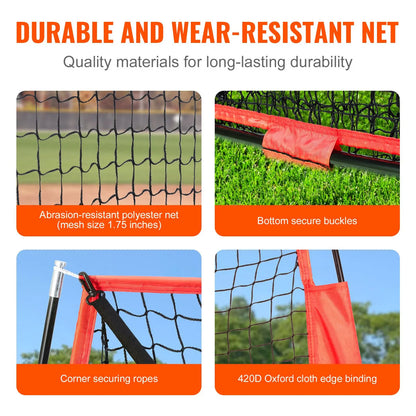 5x5 ft Baseball & Softball Practice Net — Hitting, Batting, Pitching & Catching Training