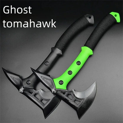 Double-Bit Emergency Hatchet — Titanium Alloy Steel, Insulated Handle, 32cm, 830g, Car & Camp Ready