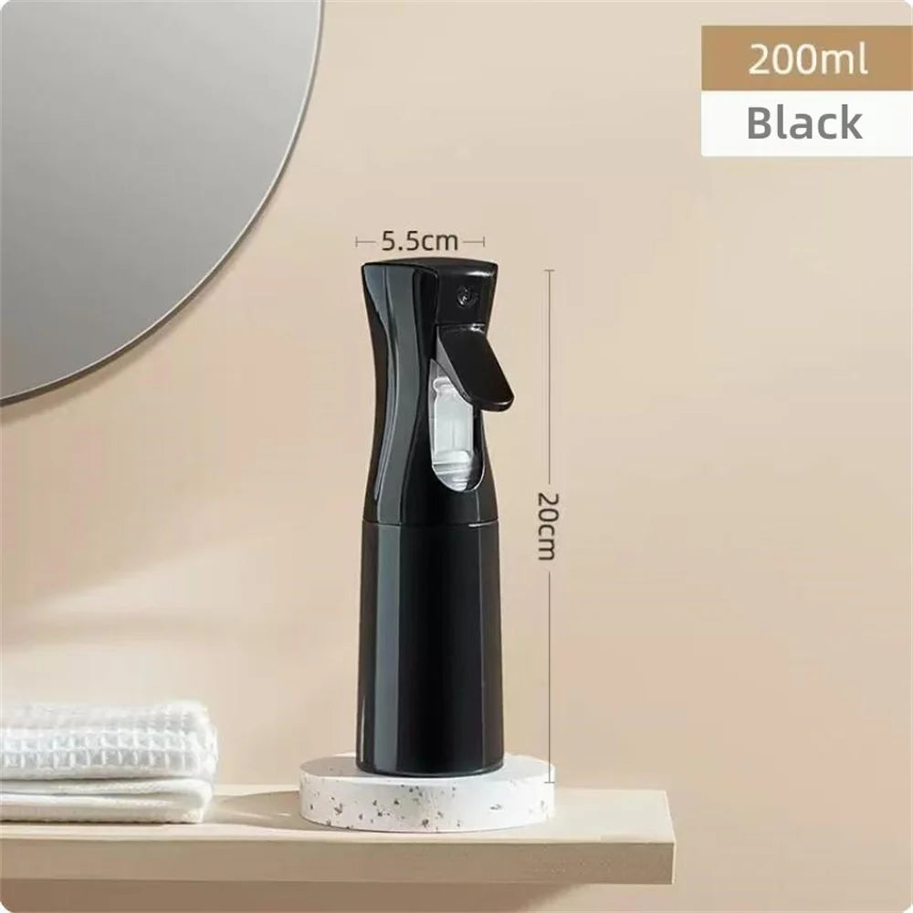Refillable Fine Mist Spray Bottle — Continuous Trigger Spray, 200ml or 300ml, Hair, Skincare & Home Use