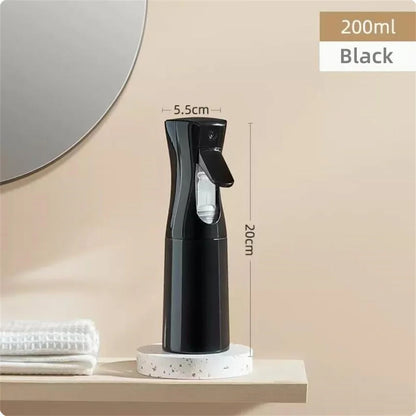 Refillable Fine Mist Spray Bottle — Continuous Trigger Spray, 200ml or 300ml, Hair, Skincare & Home Use