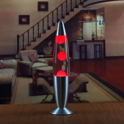 Volcano Lava Lamp with Metal Base — Liquid Mood Light, 10 Colors, Bedroom Desk & Party Decor, EU/US Plug