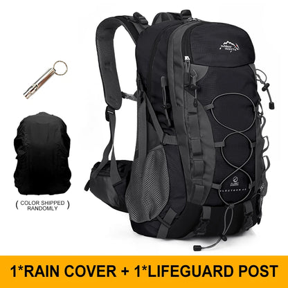 45L Foldable Hiking Backpack — Nylon, Adjustable Straps, Optional Rain Cover, 6 Colors