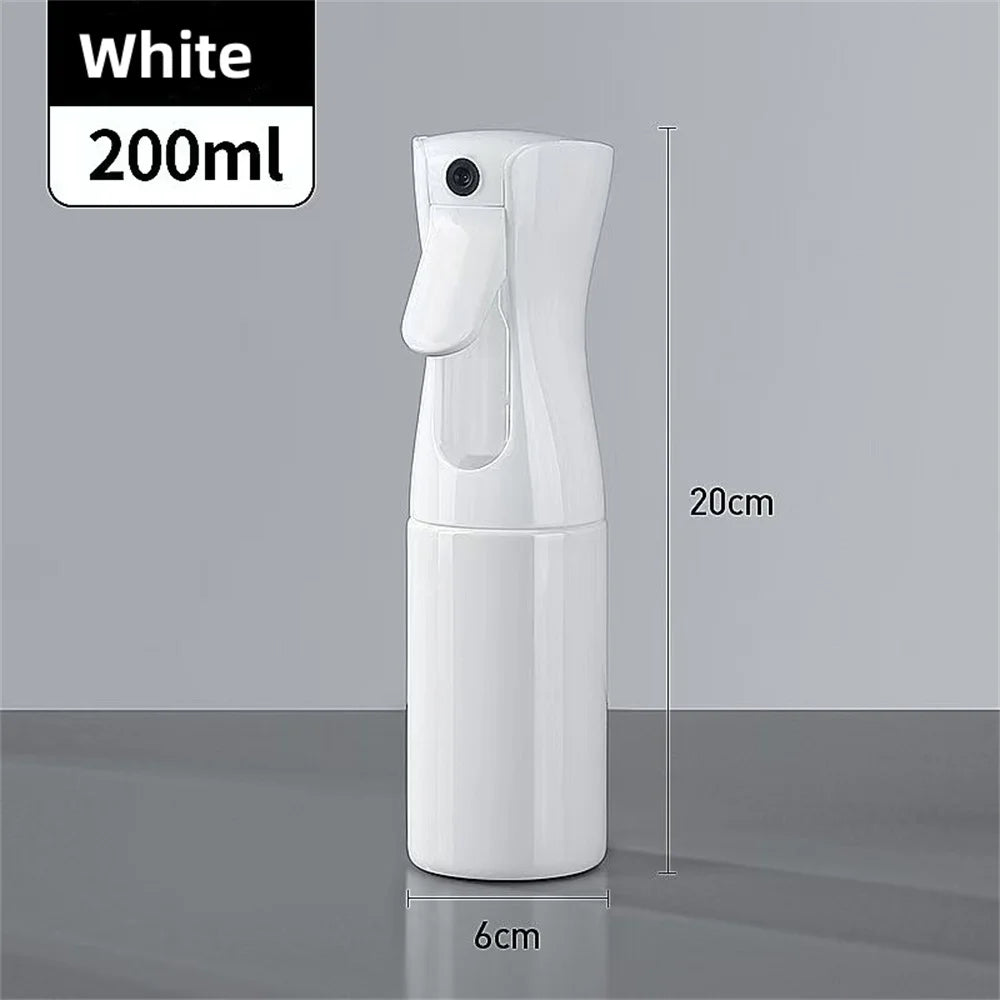 Refillable Fine Mist Spray Bottle — Continuous Trigger Spray, 200ml or 300ml, Hair, Skincare & Home Use