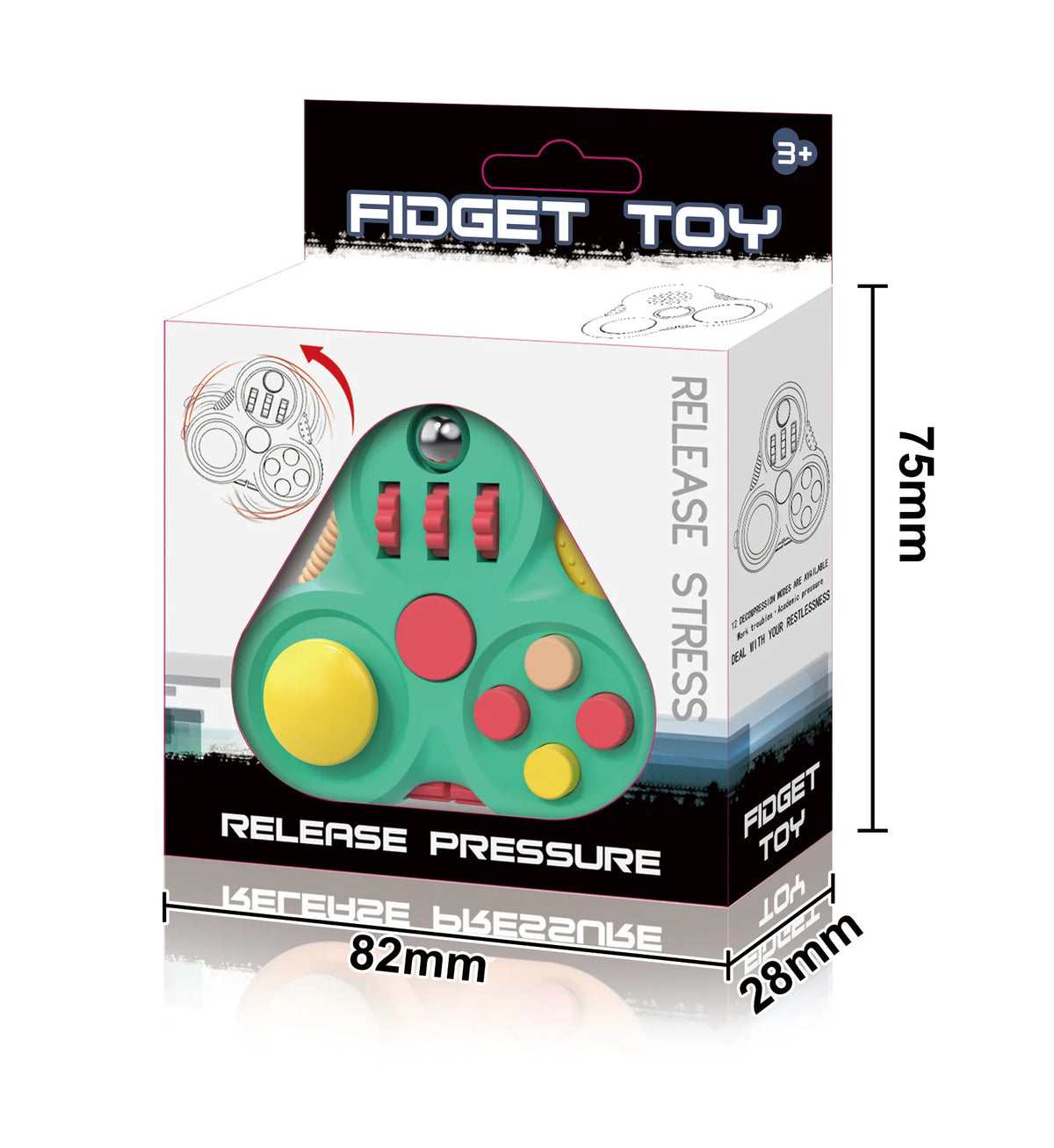 Sensory Fidget Cube — Stress & Anxiety Relief Toy for Kids, Teens & Adults