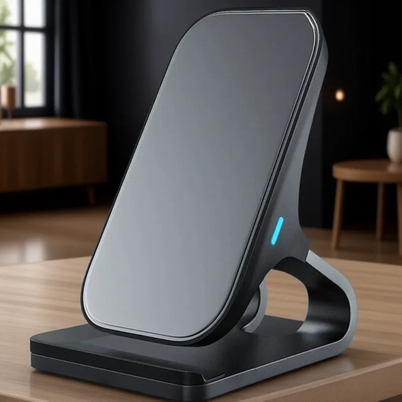 Wireless Charging Pad — 10W/7.5W/5W Qi Fast Charge, Dual Coil, USB-C