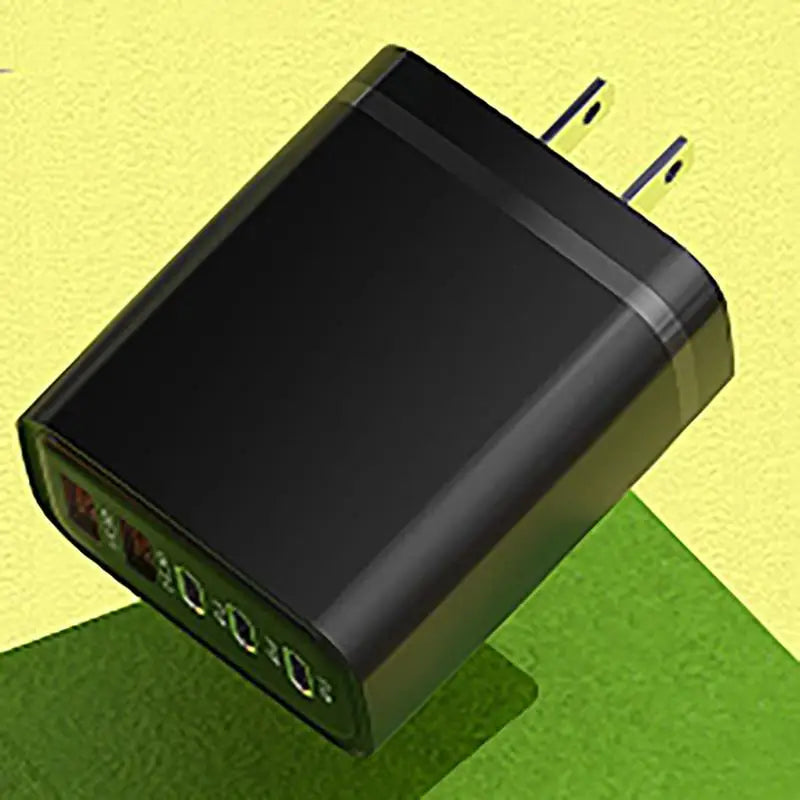 240W 5-Port GaN Wall Charger — 3x USB-C PD + 2x USB-A QC3.0, Compact, CE/UL Certified, US & EU Plug