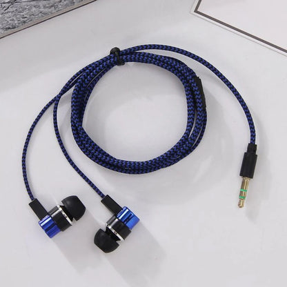 3.5mm Wired In-Ear Earbuds — Bass Stereo, Noise Isolating, Built-in Mic, 5 Colors