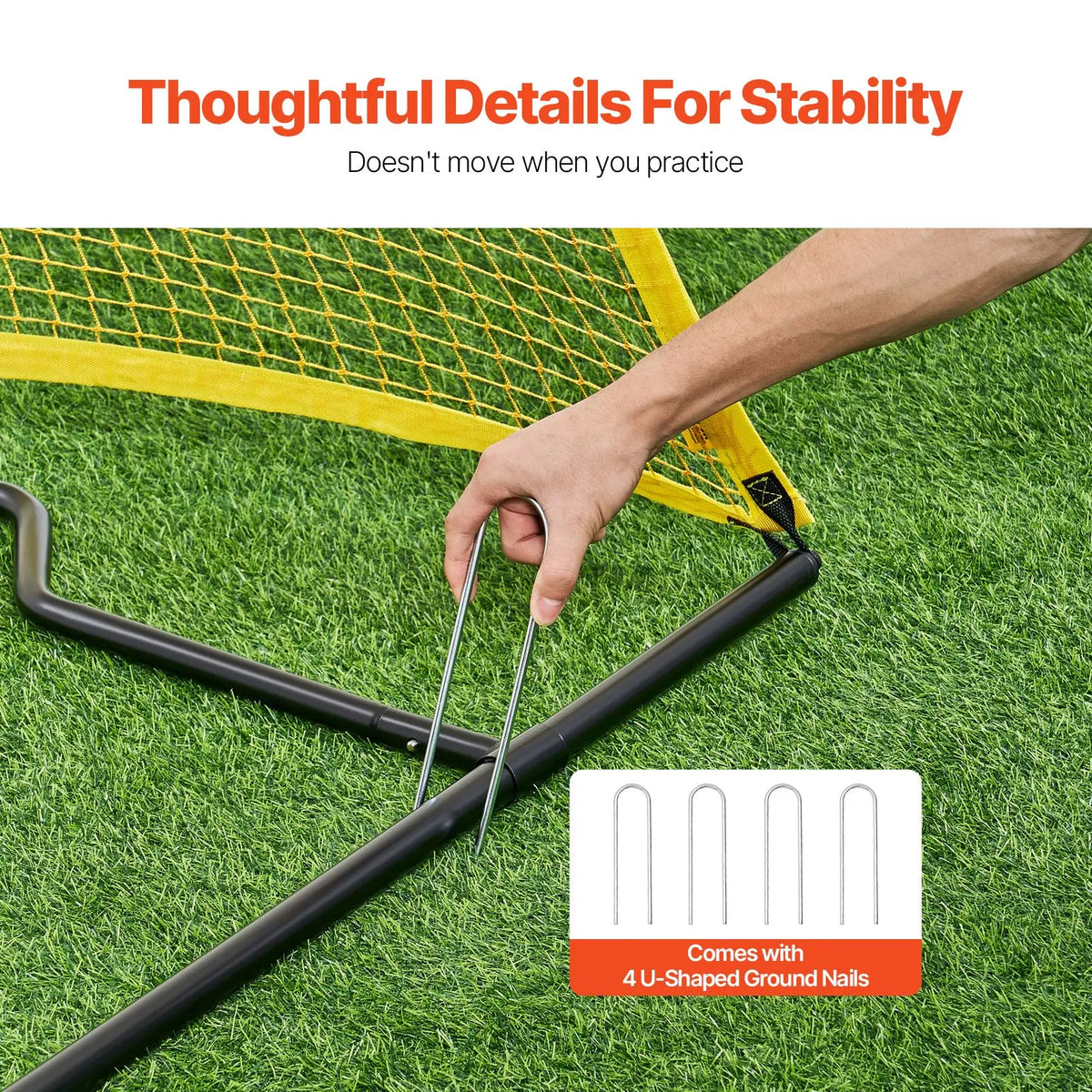 7x7 ft Soccer Rebounder Net — Portable Practice Wall for Passing, Volleys & Ball Control