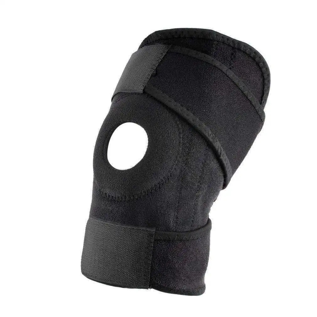 Hard Shell Knee Brace & Support — Spandex + Hard Protective Gear, One Size Fits All, Unisex, Basketball, Running, Squats