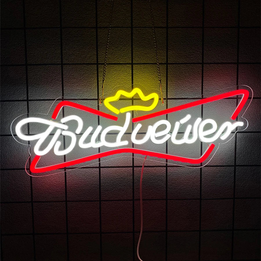 Beer Bar LED Neon Sign — USB-Powered, Wall Decor for Man Cave, Pub, Home Bar & Bedroom