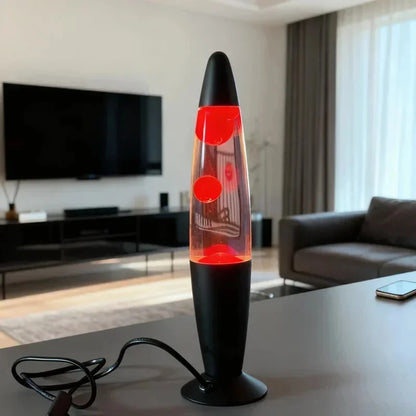 Volcano Lava Lamp with Metal Base — Liquid Mood Light, 10 Colors, Bedroom Desk & Party Decor, EU/US Plug