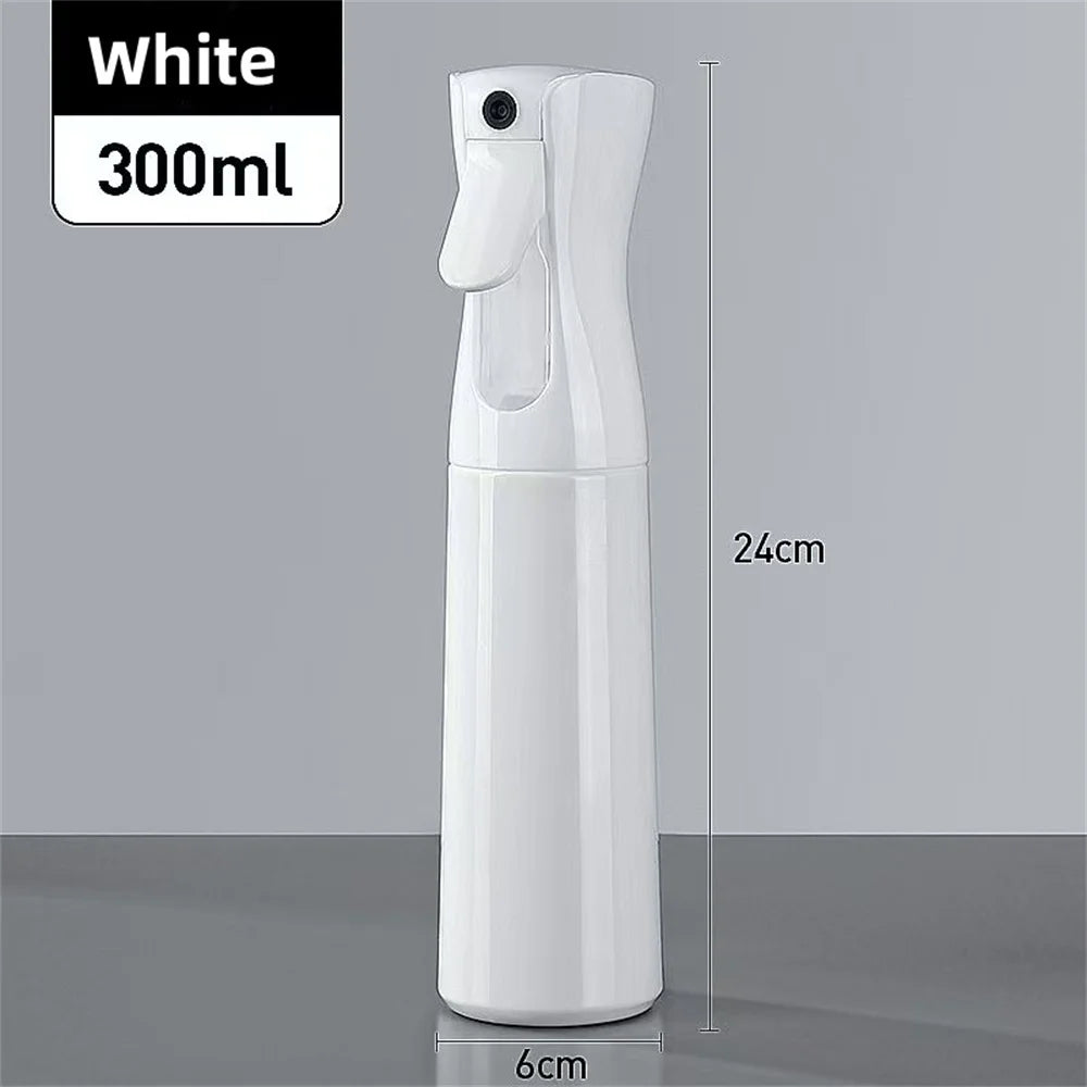 Refillable Fine Mist Spray Bottle — Continuous Trigger Spray, 200ml or 300ml, Hair, Skincare & Home Use