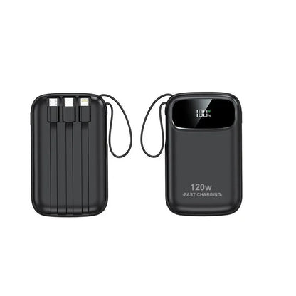 120W Fast Charging Power Bank — 10000 or 20000mAh, Digital Display, Cable Included, CE/UL Certified