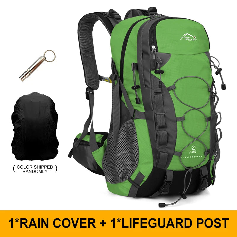 45L Foldable Hiking Backpack — Nylon, Adjustable Straps, Optional Rain Cover, 6 Colors