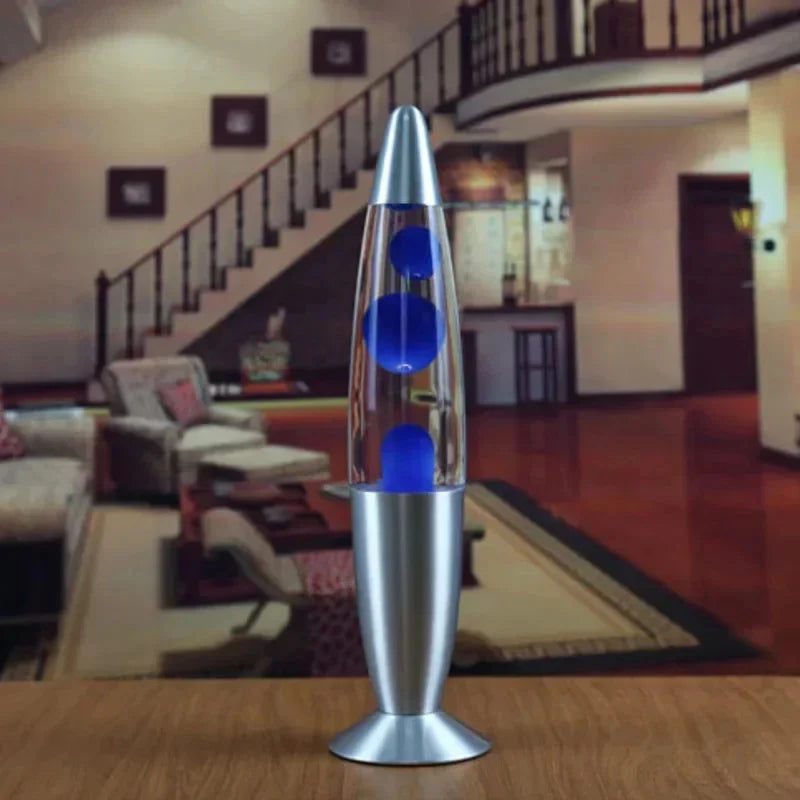 Volcano Lava Lamp with Metal Base — Liquid Mood Light, 10 Colors, Bedroom Desk & Party Decor, EU/US Plug