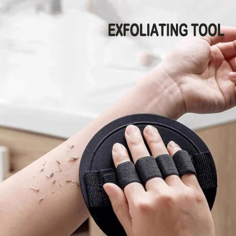PVA Circular Body Scrubber — Fingerprint-Texture Exfoliating Pad, 5″ Diameter, Handheld Shower Tool