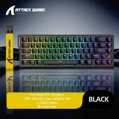 Attack Shark X68HE Magnetic Gaming Keyboard — 8000Hz Polling, 0.01mm Rapid Trigger, PBT Keycaps