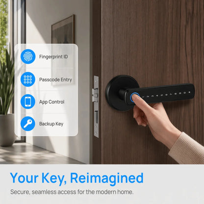 Remote Lock Smart Home Fingerprint Door Lock Smart Bluetooth Electronic Digital Door Handles WiFi Gateway Password